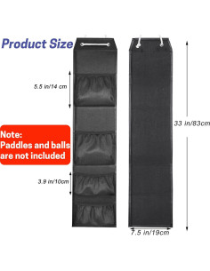 Soporte de Almacenamiento VISEMAN para Ping Pong 4 Palas 16 Pelotas 2