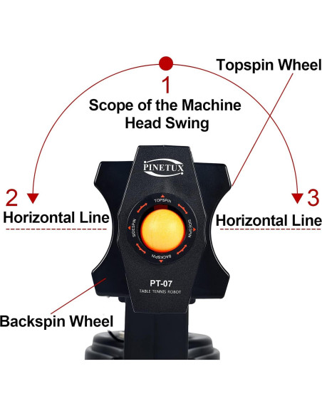 Robot de Tenis de Mesa ZXMOTO PT-07 con 9 Modos de Juego