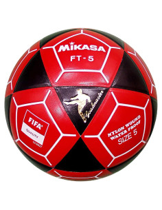 Balón de Fútbol Mikasa Goal Master Tamaño 5 Negro/Rojo
