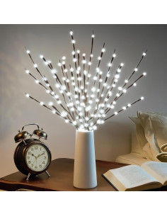 Luces de Rama LED DK177 2 Paquetes 76.2 cm 20 Bombillas Blancas 2