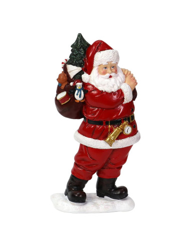Figurita de Santa Claus de Resina 28 cm - Decoración Navideña