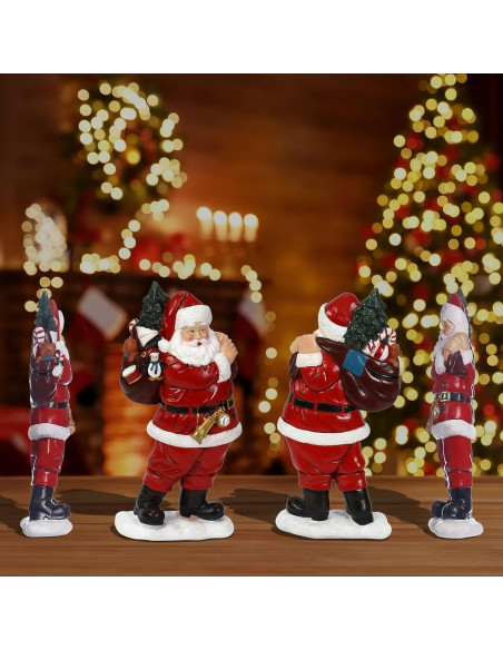 Figurita de Santa Claus de Resina 28 cm - Decoración Navideña