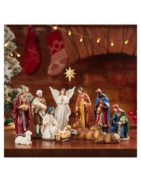 Conjunto de Natividad 13 Piezas BESBLEE 14.99 cm Resina