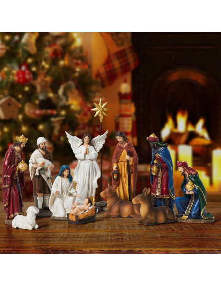 Conjunto de Natividad 13 Piezas BESBLEE 14.99 cm Resina