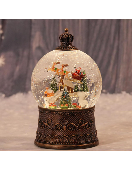 Globo de Nieve de Navidad EDDORUNNING Alce 20.83 cm Musical