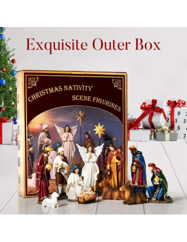 Conjunto de Natividad 13 Piezas BESBLEE 14.99 cm Resina
