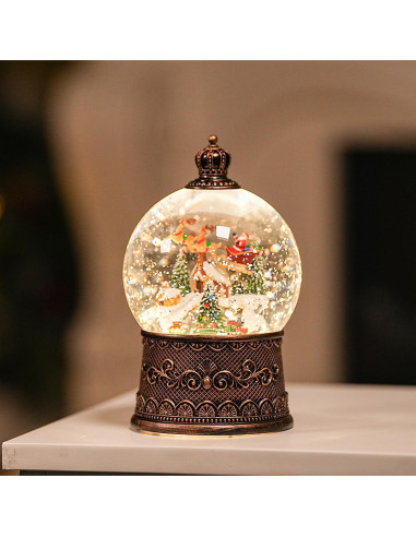 Globo de Nieve de Navidad EDDORUNNING Alce 20.83 cm Musical