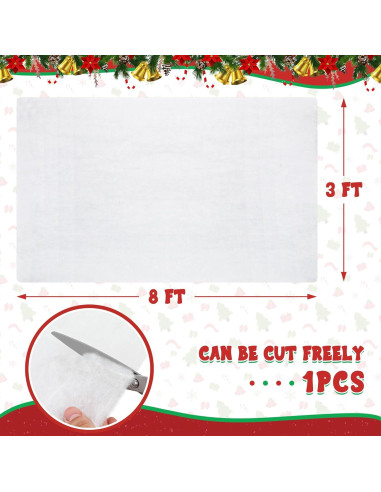 Manta de Nieve Artificial QZYL 0.91x2.44m para Decoración Navideña