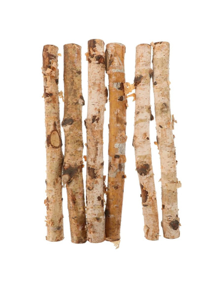 Set de 6 Palos de Madera de Abedul VILLCASE 30cm para Manualidades