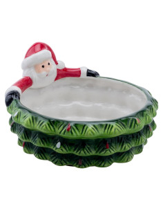 Tazón de Dulces de Navidad HPYNPES Grande Cerámica Pintado a Mano