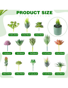 WILLBOND 38 Piezas Suculentas Artificiales Aterciopeladas 2