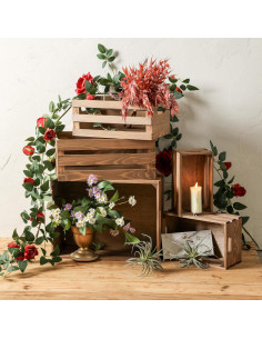 Conjunto de 5 Cajas de Madera Vintage KMwares - Almacenamiento Decorativo 2