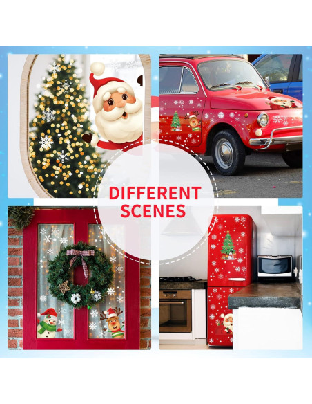 Set de 449 Calcomanías de Ventana Navidad Lansian - Copos de Nieve