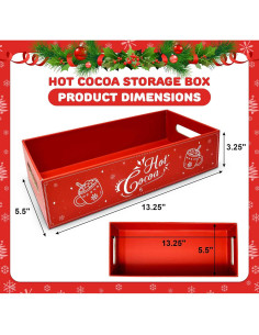 Caja de Almacenamiento de Chocolate Caliente Gift Boutique 33.66x13.97cm 2