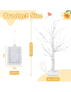 Soporte de marco de fotos iluminado Leinuosen 60 cm 10 marcos 2