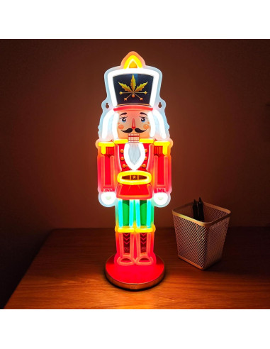 Letrero Neón Cascanueces de Navidad 42.9x15.5cm USB LED