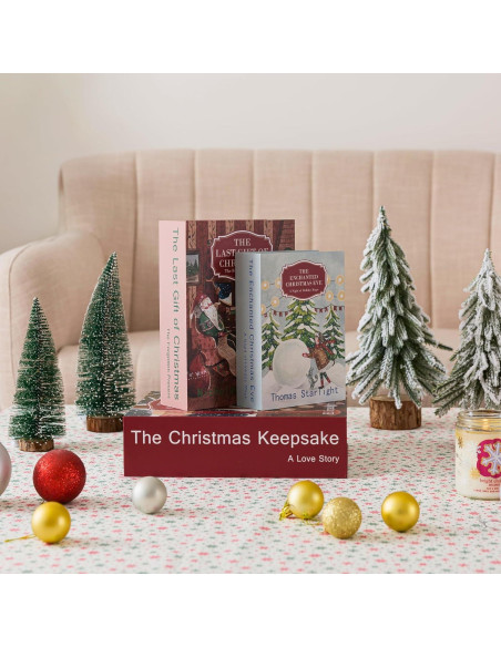 Set de 3 Libros Decorativos de Navidad Soul & Lane - Almacenamiento Oculto