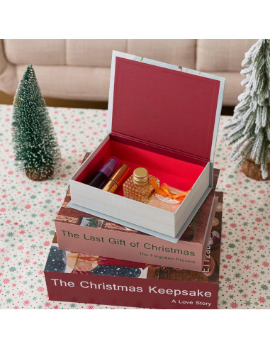 Set de 3 Libros Decorativos de Navidad Soul & Lane - Almacenamiento Oculto