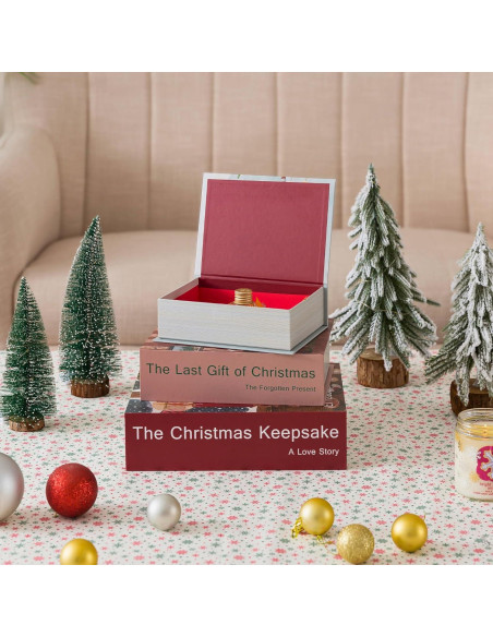 Set de 3 Libros Decorativos de Navidad Soul & Lane - Almacenamiento Oculto
