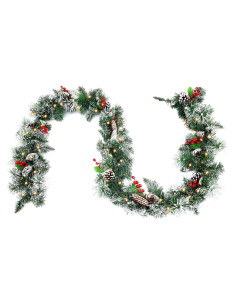 Guirnalda Navideña Artificial Preiluminada 2.74m Santanelo