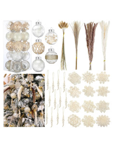 Juego de Decoración de Árbol de Navidad Boho 106 Pcs