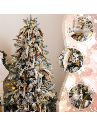Juego de Decoración de Árbol de Navidad Boho 106 Pcs