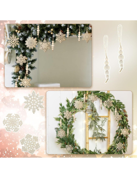 Juego de Decoración de Árbol de Navidad Boho 106 Pcs