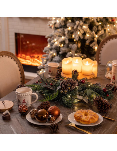 Adorno Navideño Preiluminado Valery Madelyn 61 cm Rojo