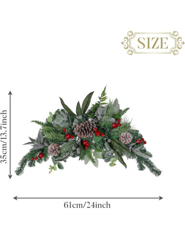 Adorno Navideño Preiluminado Valery Madelyn 61 cm Rojo