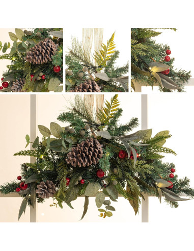 Adorno Navideño Preiluminado Valery Madelyn 61 cm Rojo