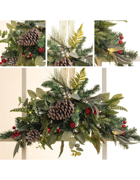 Adorno Navideño Preiluminado Valery Madelyn 61 cm Rojo