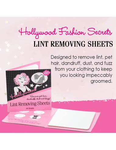 Hojas Quitapelusas Hollywood Fashion Secrets - 30 Unidades