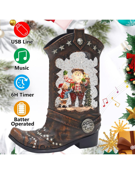 Linterna Bola de Nieve Musical ARMXY Santa Claus 1.5kg