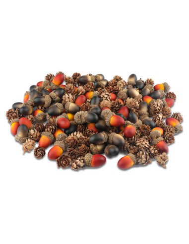 YIYA 240 Piezas Decoración de Piñas y Bellotas Artificiales