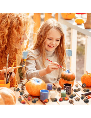 YIYA 240 Piezas Decoración de Piñas y Bellotas Artificiales