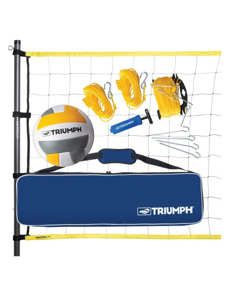 Conjunto de Voleibol Triumph - Poste de Acero, Red 9.75m
