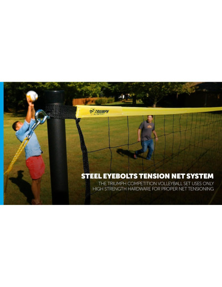 Conjunto de Voleibol Triumph - Poste de Acero, Red 9.75m