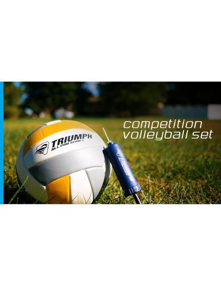 Conjunto de Voleibol Triumph - Poste de Acero, Red 9.75m