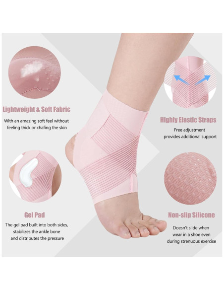 Férula de Tobillo NuCamper Unisex Ajustable con Compresión