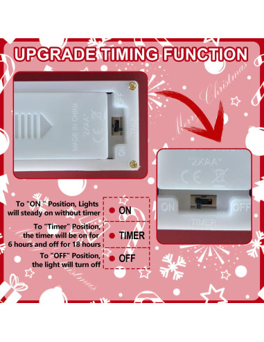 Casa de Madera Iluminada HOMirable con Temporizador 19.1x18cm