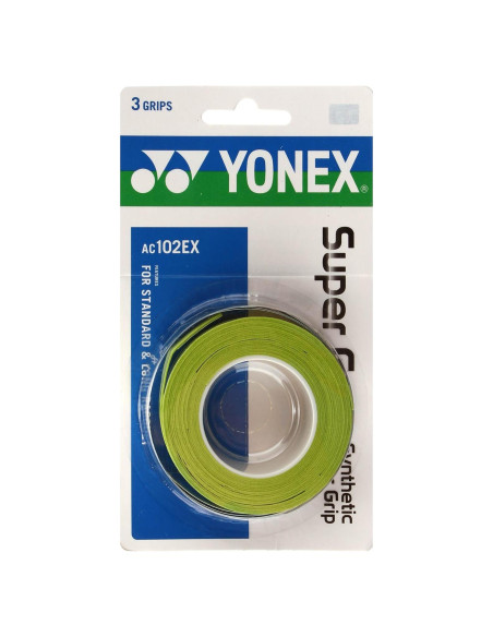 Overgrip Tenis YONEX Super Grap Verde Lima - 3 Unidades