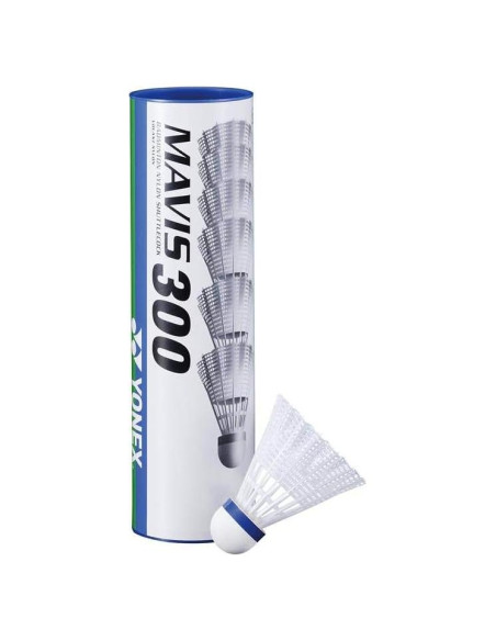 Plumas de Nylon Yonex Mavis 300 Blancas 1/2 Docena