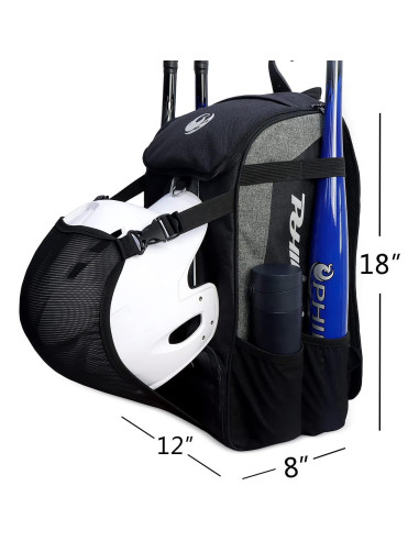 Mochila de béisbol PHINIX Pxepbag-parent 40L con compartimentos