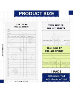 Tarjetas de Alineación de Béisbol Junkin - 30 Juegos para 16 Jugadores 2