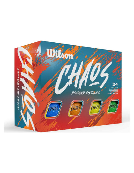 Pelotas de Golf WILSON Chaos 2024 - 24 Unidades Multicolores