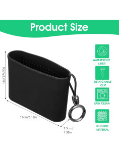 Bolsa Limpiadora de Pelotas de Golf Telooco Negra 13x10cm 2