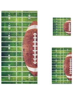 Conjunto de Toallas de Lujo Naanle Fútbol Americano 3 Piezas 2