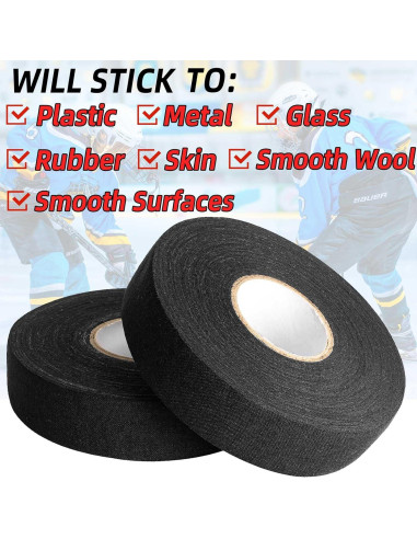 Cinta de Hockey Magsaddle 2 Rollos 2.54 cm x 25.6 m Negra