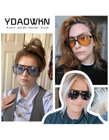Gafas de Sol Aviador YDAOWKN Retro UV400 60mm