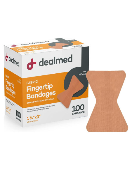 Venda Adhesiva Flexible Dealmed Punta de Dedo - 100 Unidades